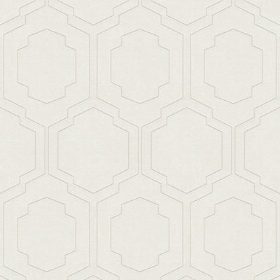 Tapetes retro stilā ar simetrisku rakstu - krēmkrāsainas, 1334007 AS Creation