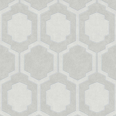 Tapetes retro stilā ar simetrisku rakstu - pelēkas, 1334010 AS Creation