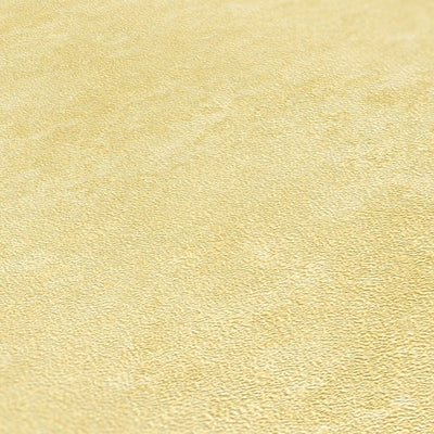 Vienkrāsainas tapetes ar dabisku faktūru, gaiši dzeltenā zelta krāsā Tapetenshop.lv