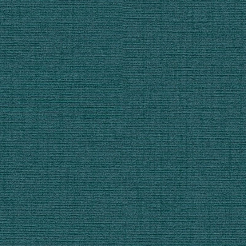 Vienkrāsainas tapetes ar lina struktūru zilgani zaļā krāsā, 1364061 AS Creation