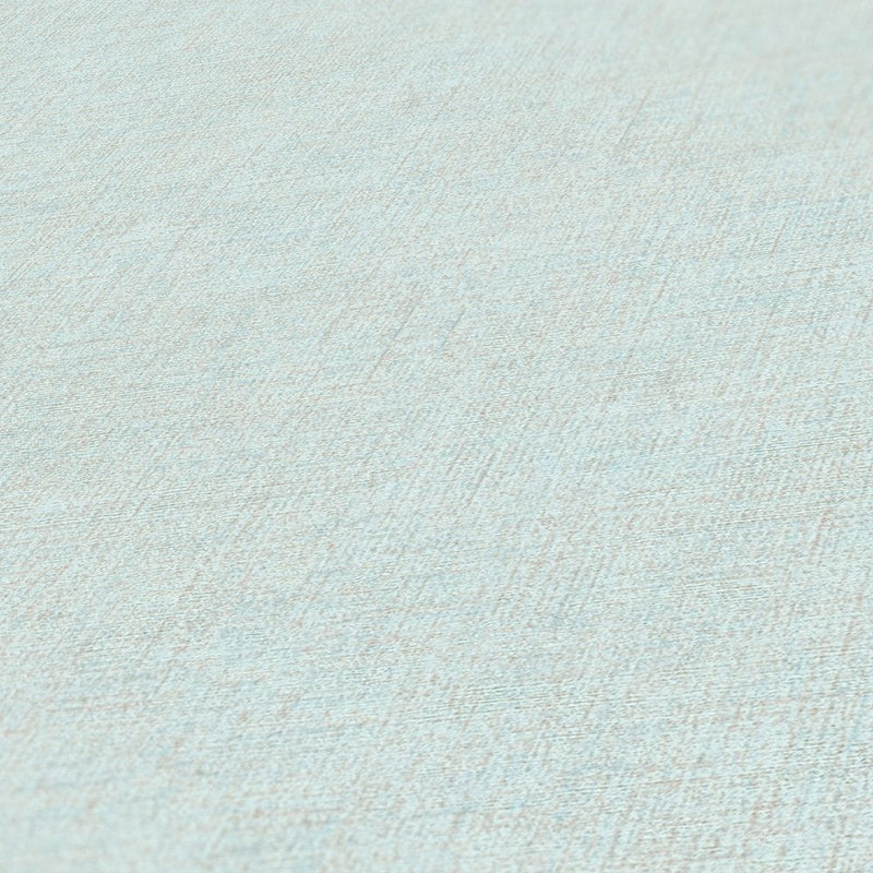 Vienkrāsainas tapetes ar smalka lina izskatu - zilā krāsā AS 374302 AS Creation