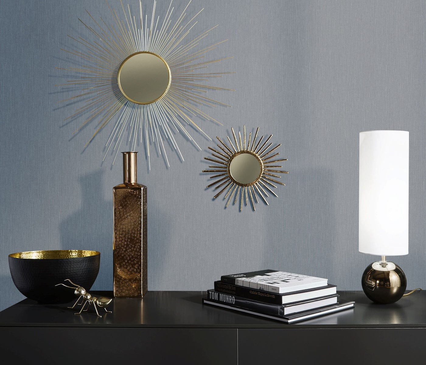 Vienkrāsainas tapetes ar spīdīgu virsmu, tumši pelēkas - 3641732 Erismann