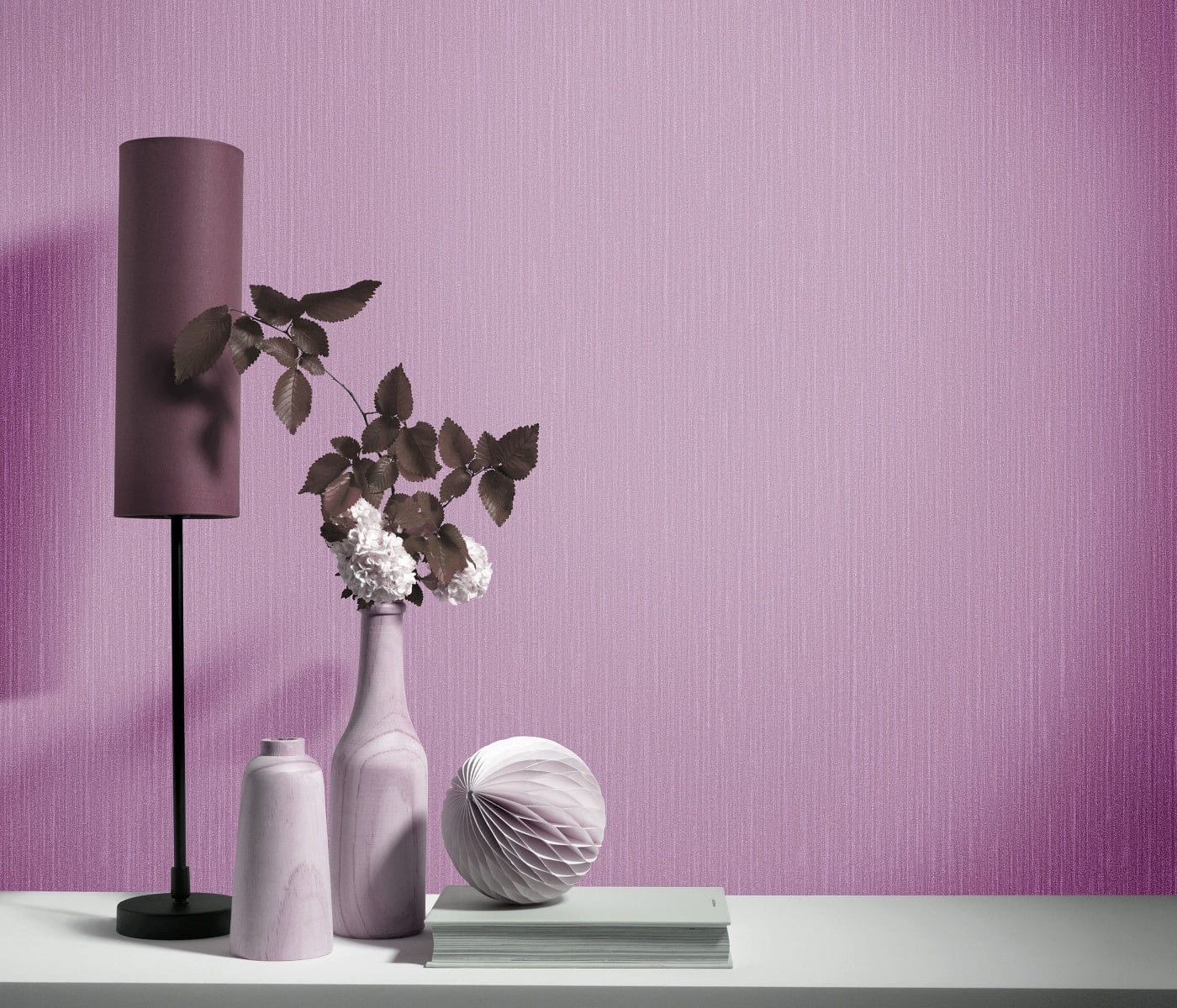Vienkrāsainas tapetes violetā krāsā ar spīdīgu virsmu - 3702434 Erismann