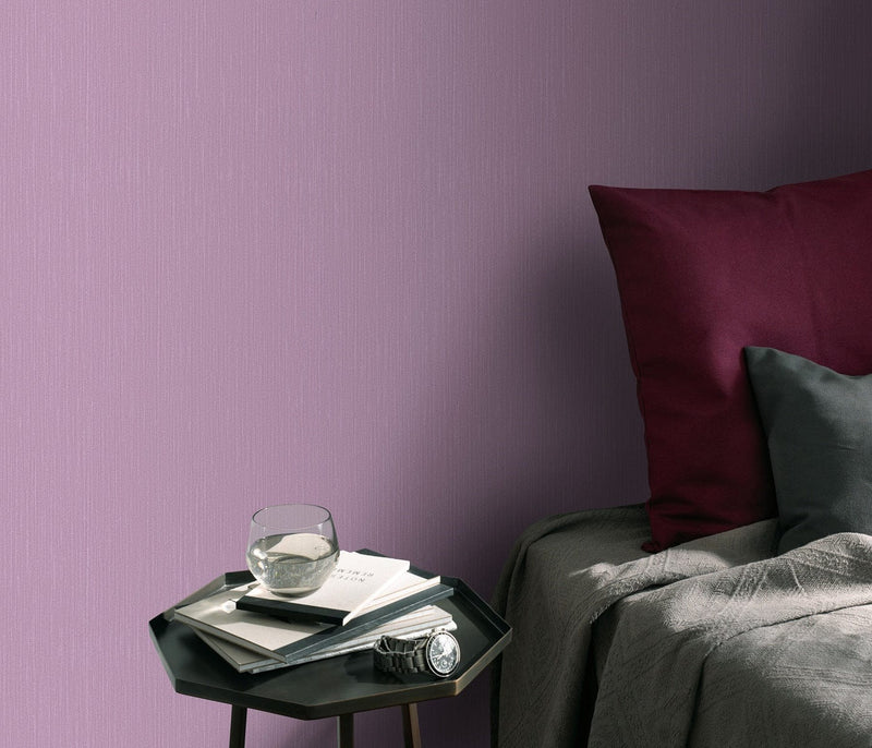 Vienkrāsainas tapetes violetā krāsā ar spīdīgu virsmu - 3702434 Erismann
