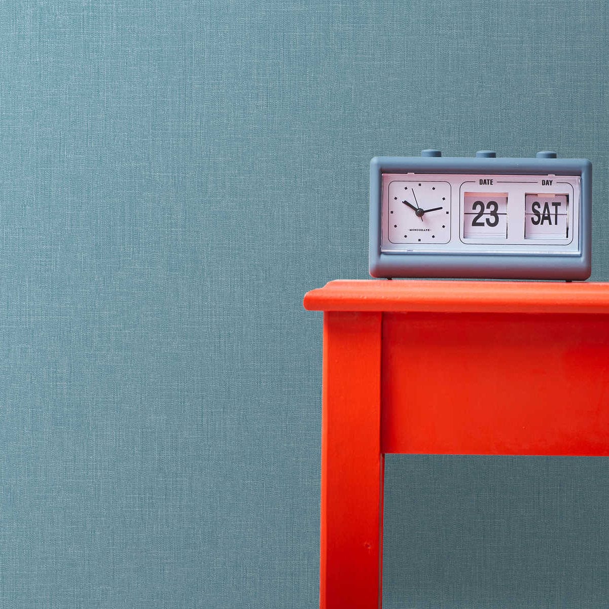 Zilas tapetes ar auduma struktūru bouclé stilā AS 369258 AS Creation